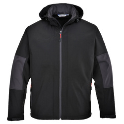 TK53 - Softshell z kapturem (3L). - Czarny